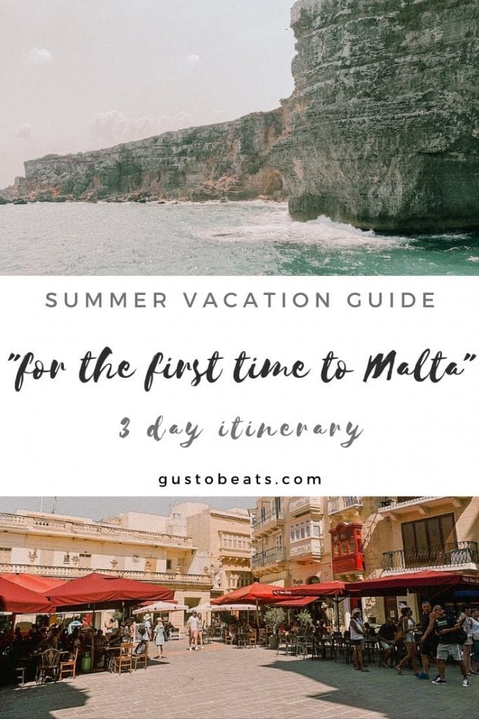 if you are traveling to malta for the first time_3 day malta itinerary_pinterest pin image