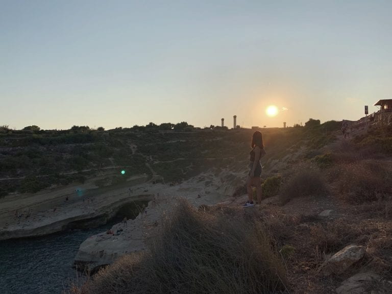 the best stunning sunset from the top of st peter pool in malta