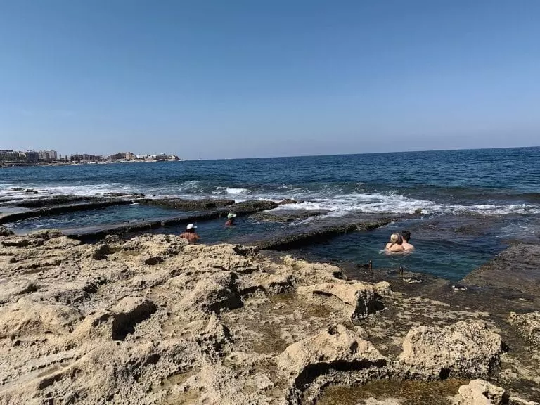 the stunning water front pools in sliema