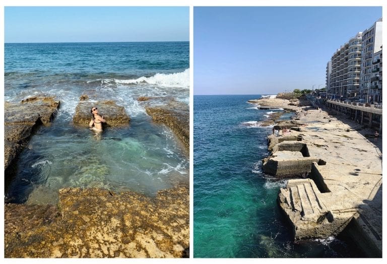 one of the most interesting experiences of malta is to try the free roman bath in sliema