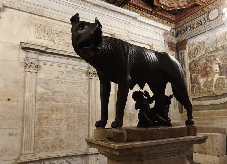 Original Bronze Status of she wolf lupa on Lv1, Museo Capitoline