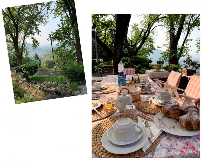 the host of B&B four winds always prepare a full table of Italian breakfast in the morning. We took it in their terrace which has a beautiful open view.