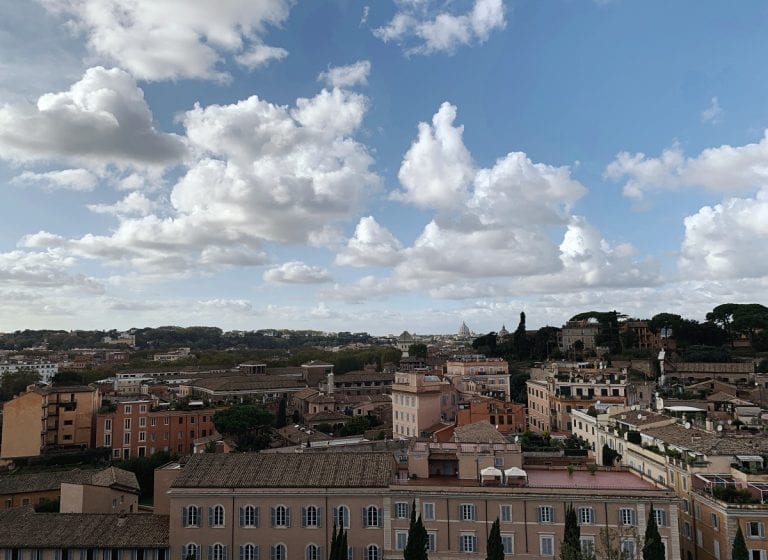 Rome city view from Palatine hill