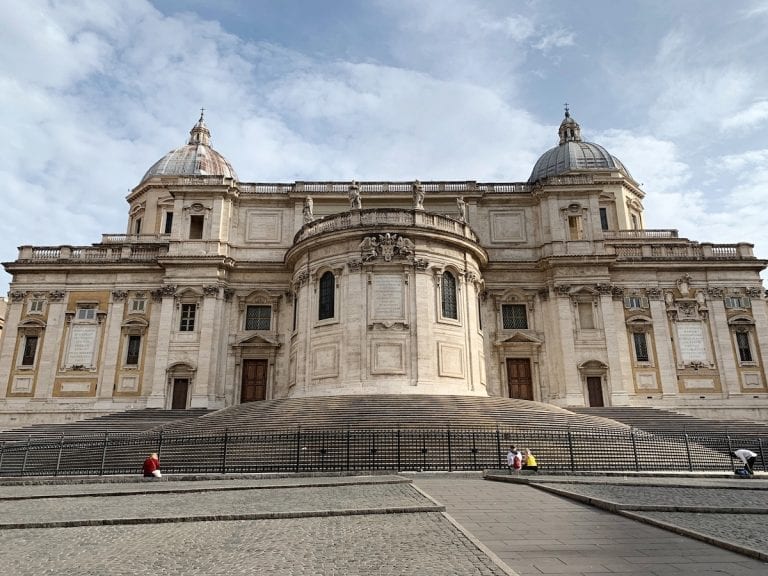 Basilica Santa Maria Maggiore near Rome central station is a huge beautiful church to visit in rome