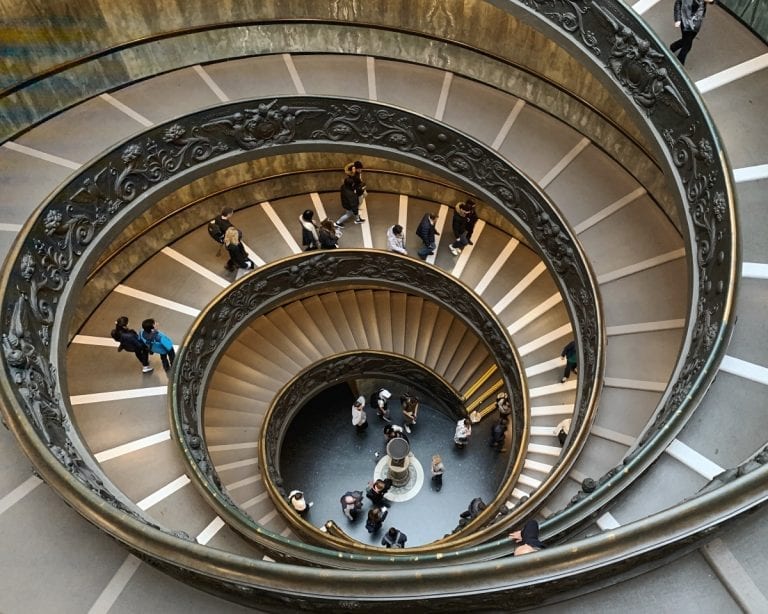 vatican museum stairs is the most instagrammable