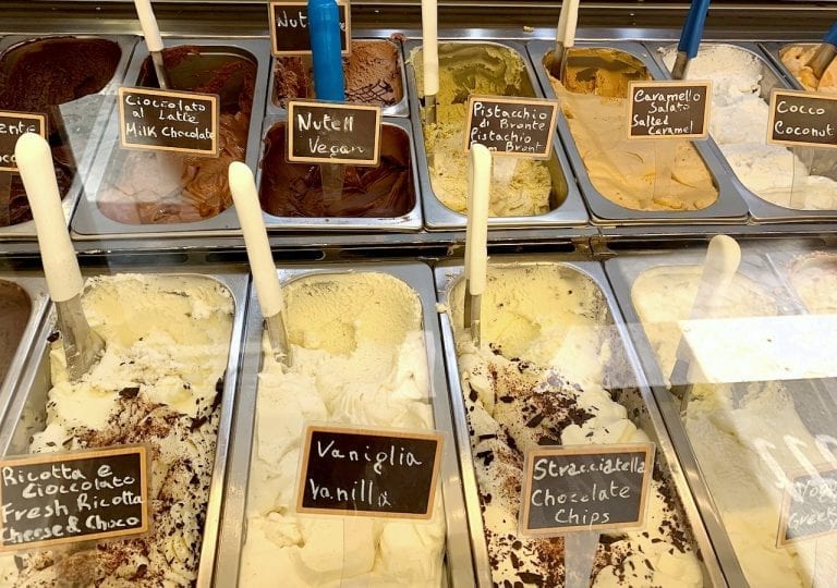 the artisan gelato shop in cavour is called angeletto and their gelato is made with local ingredients