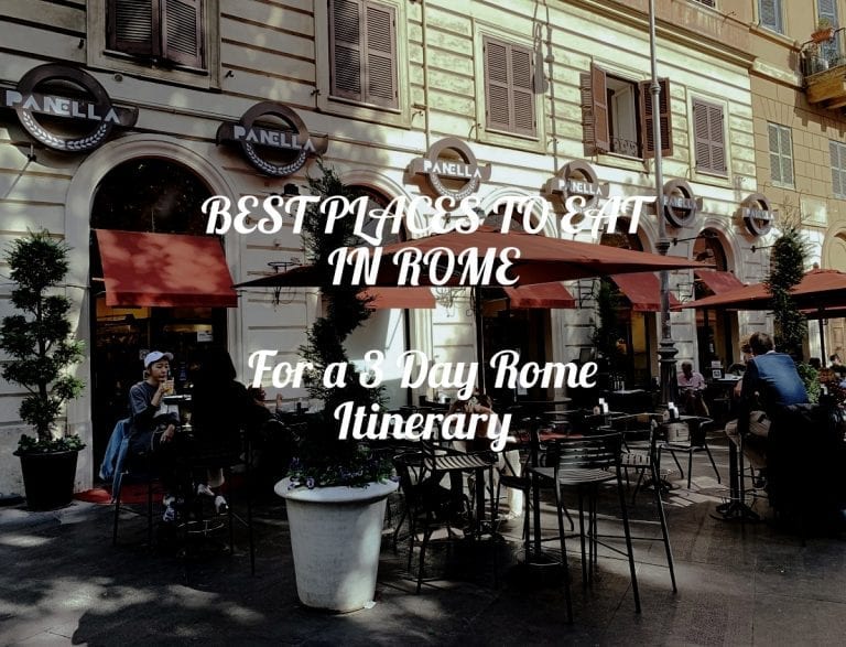 best places to eat in rome for a 3 day rome itinerary