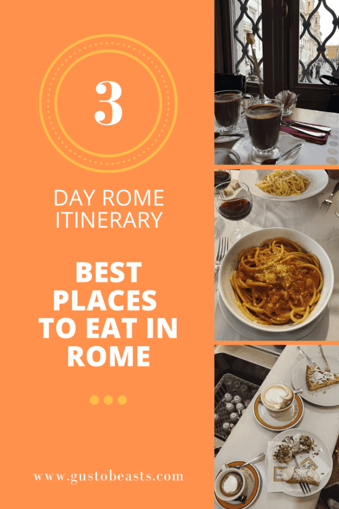 best places to eat in rome for a 3 day rome itinerary_pinterest