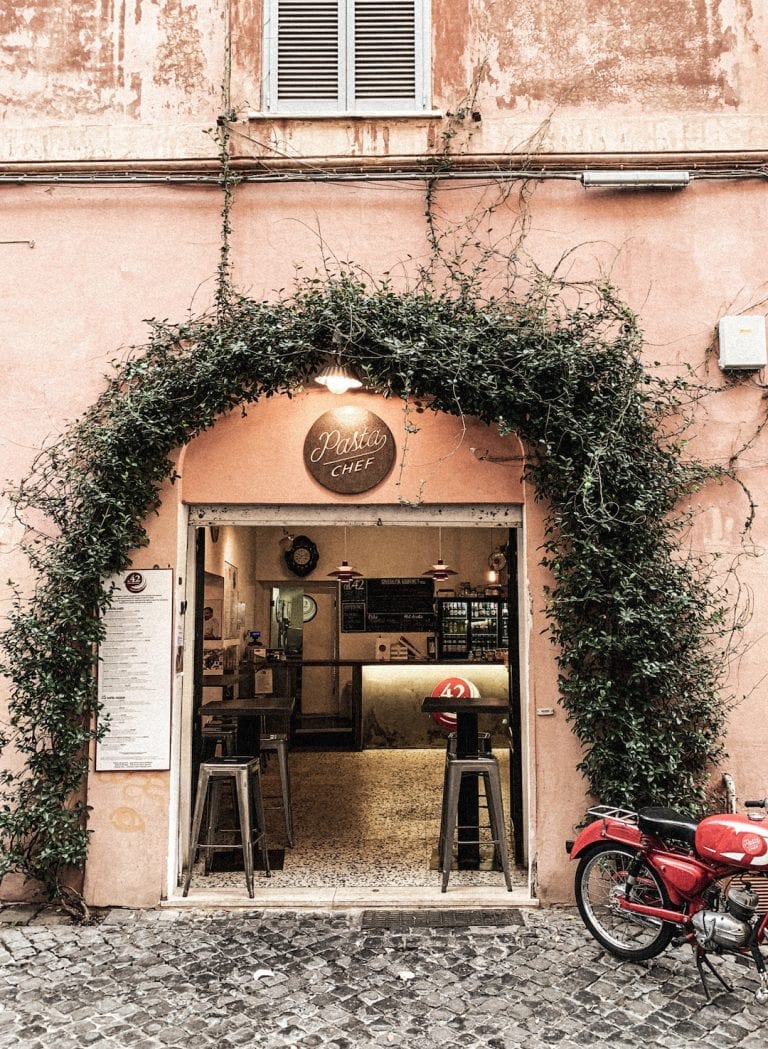 the storefront of pasta chef in cavour