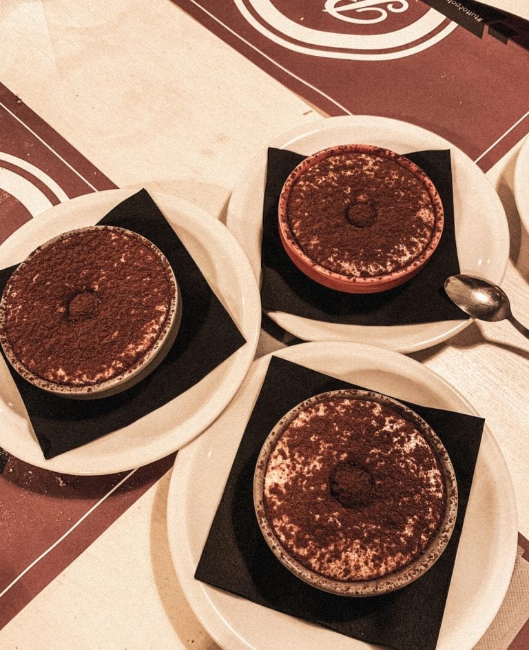 the very unique tiramisu dessert with polpetta innovation in cavour