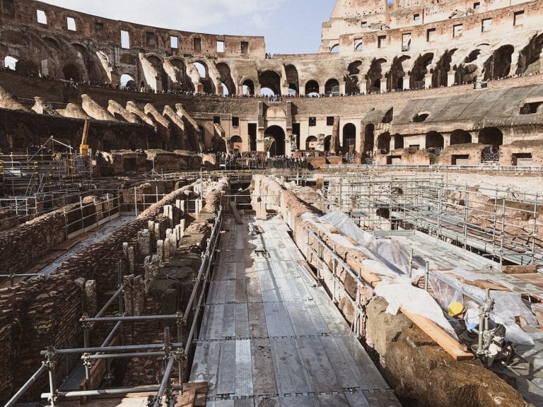 colosseum arena was removed and colosseum secrets of the underground was discovered only until late 1800s