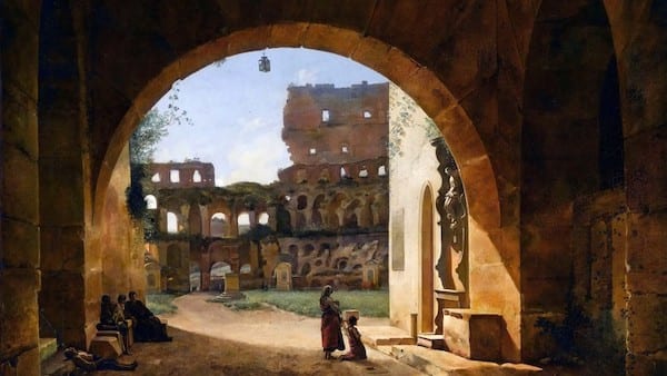 colosseum became a garden in the medieval time