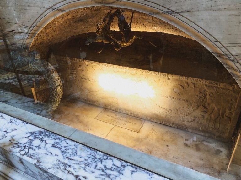 One of the tombs inside Pantheon is for the beloved high Renaissance artist Raffael Santi