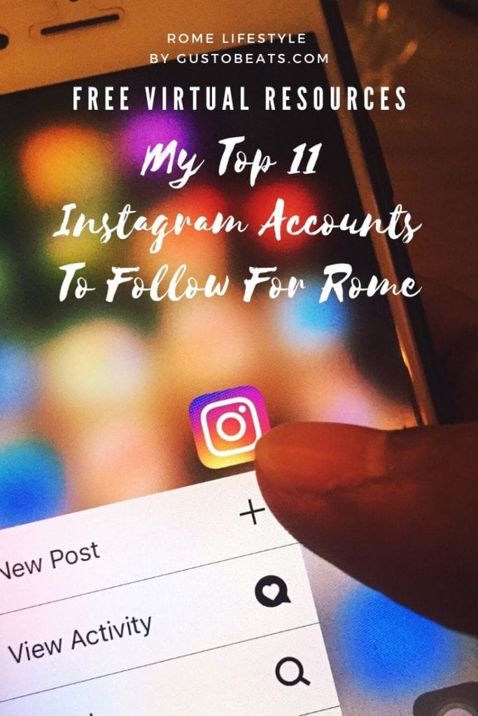 following a few valuable instagram accounts to know more about rome and its history and art as the best free virtual resource to travel in rome from home