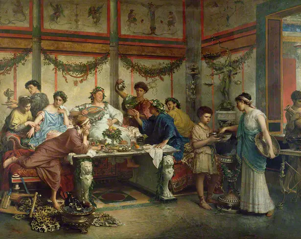 roman gustatio means the big feast or banquet before dinner which normally include salt bites and drinks with higher alcohol content