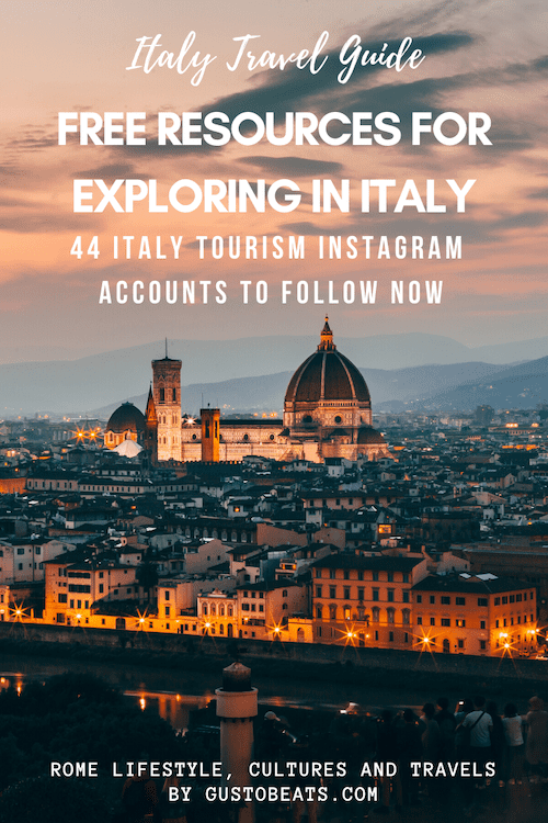gustobeats blog post best 44 italy tourism instagram accounts to follow for exploring italy pinterest pin image