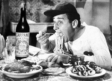 famous italian old movie un americano a roma played by toto