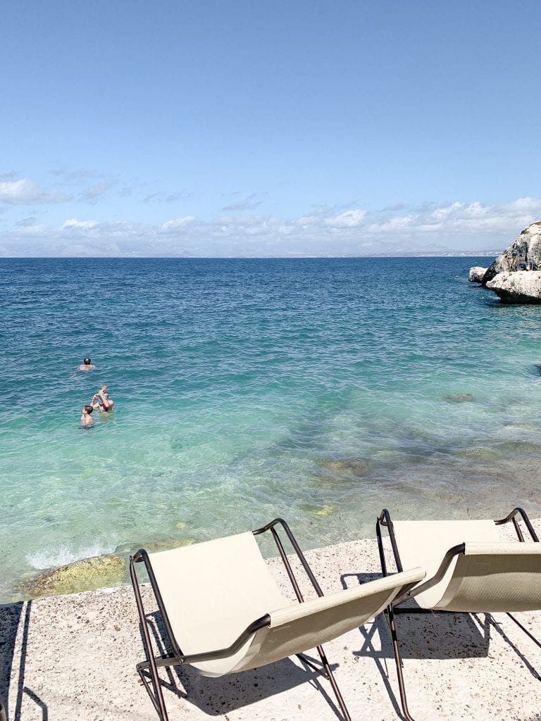 with the entry fee we have two beach chairs for the whole day staying in front of the sea inside the private property of la tonnara di scopello