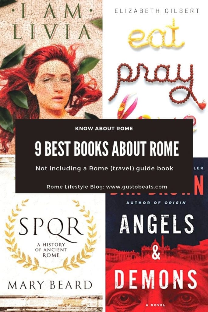 gustobeats blog post about 9 best books about Rome but not including a Rome travel guide book