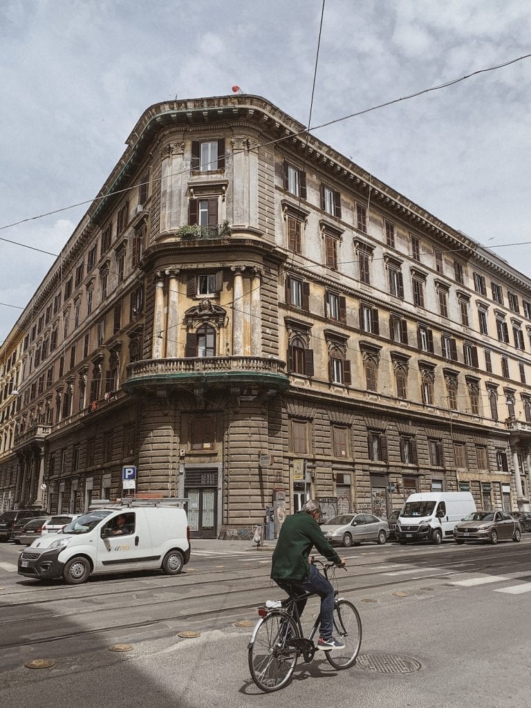 gustobeats how rome and italy feel from my visual diary june 2020 with a random street shot with a man riding a bike
