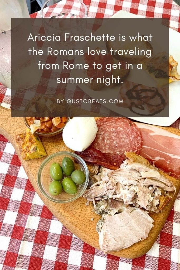 gustobeats blog post about Ariccia Fraschette for a Roman summer night