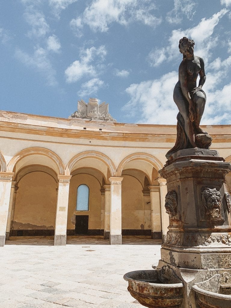 the old fish market now the piazza in Trapani