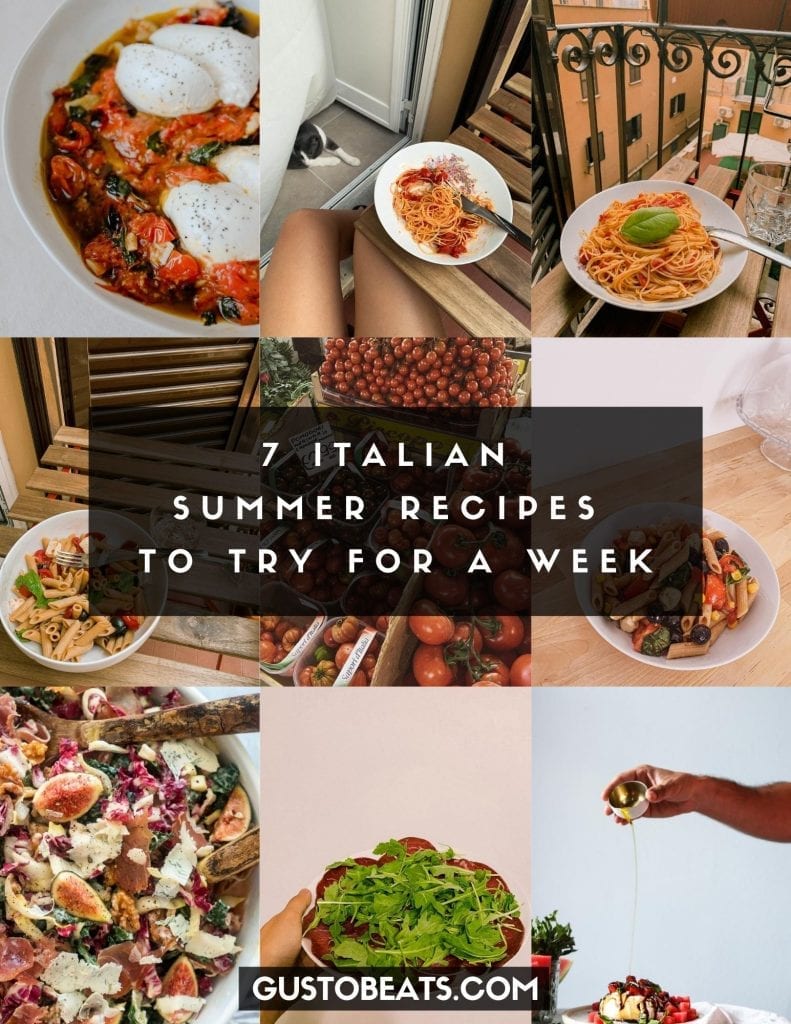 7 simple and fast Italian summer recipes almost without cooking but healthy, delicious and in the authentic Italian way