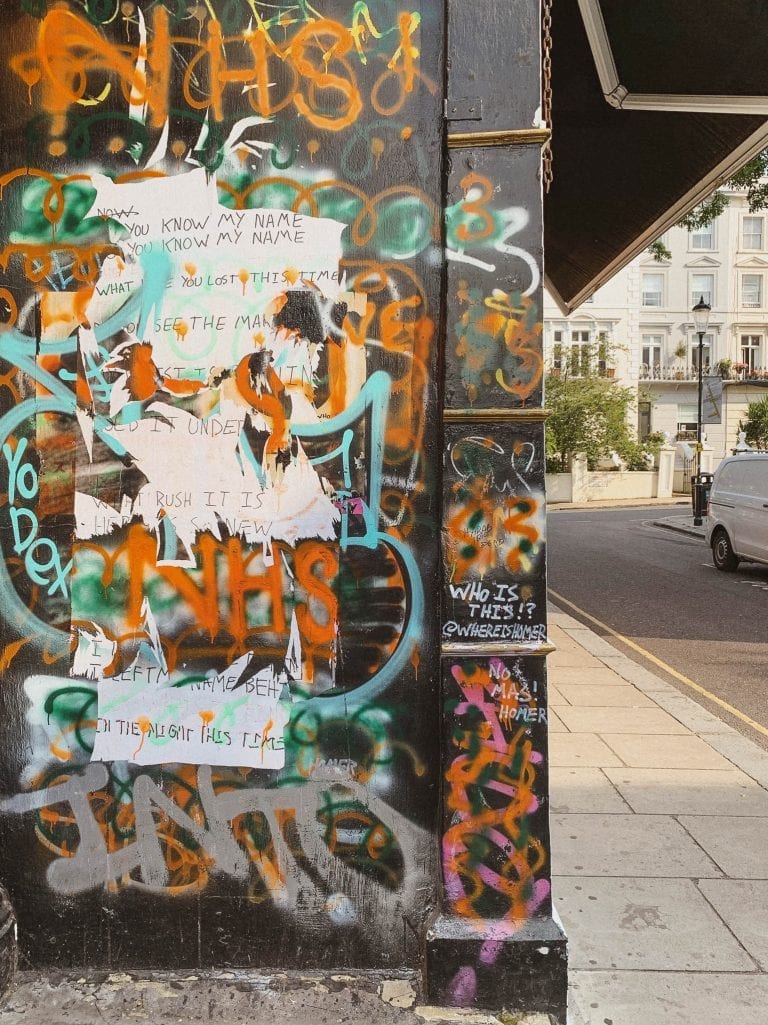 Street art is part of Notting Hill in London