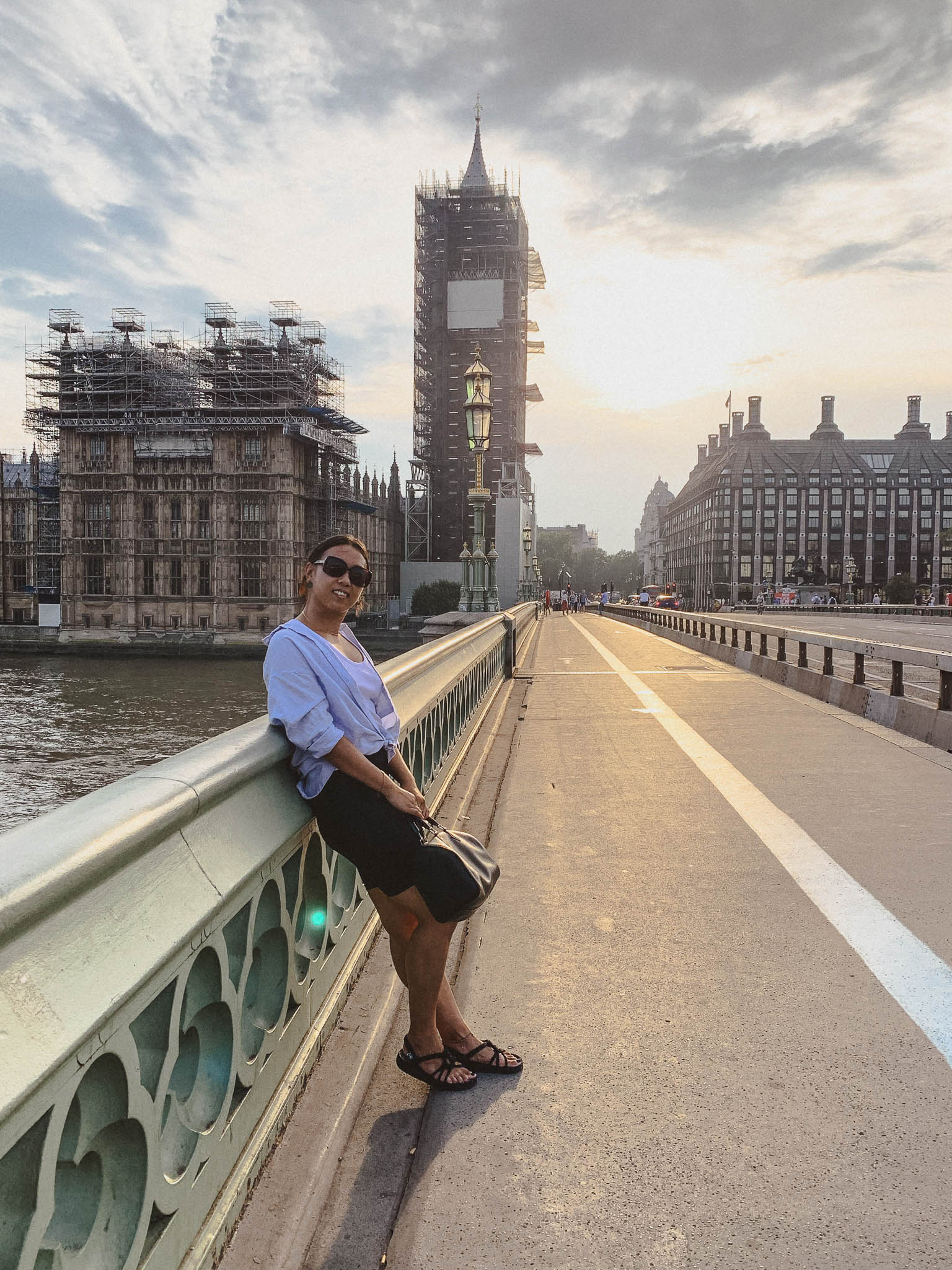 A memory with Big Ben while it's under maintenance in London