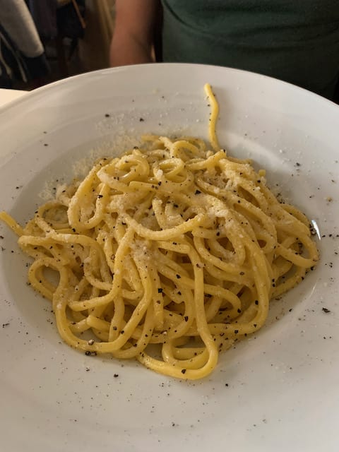 cacio e pepe alla romana from Da Bucatino in Testaccio in Rome