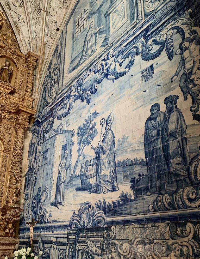 typical Portugal ceramic arts lamego cathedral in the Lamego city center